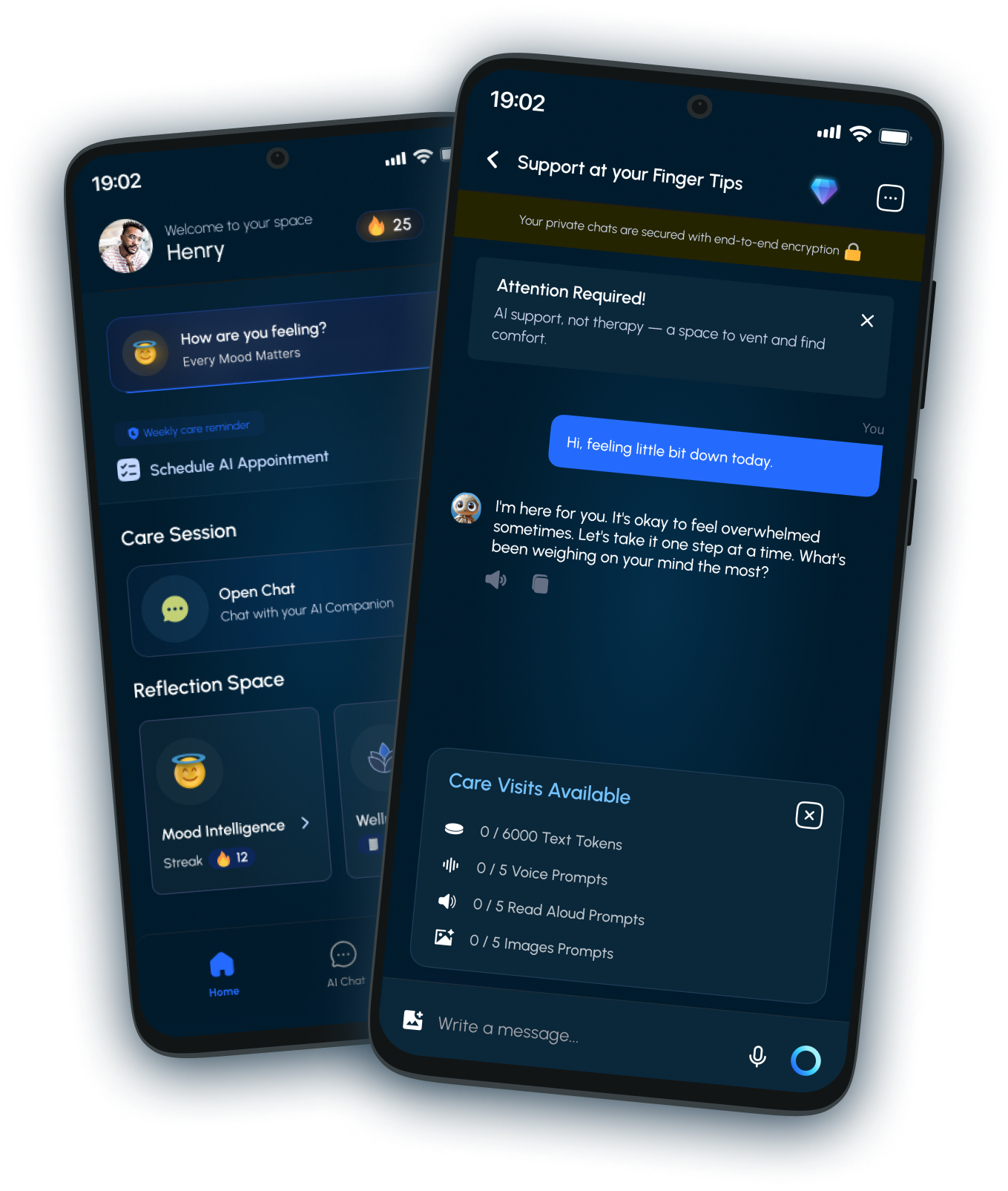 AI - POWERED LISTENER users interface images